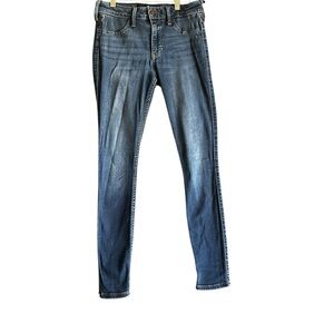 Hollister Blue Skinny Jeans Mid-Rise Jean Legging Sz 3S W 26 L 26